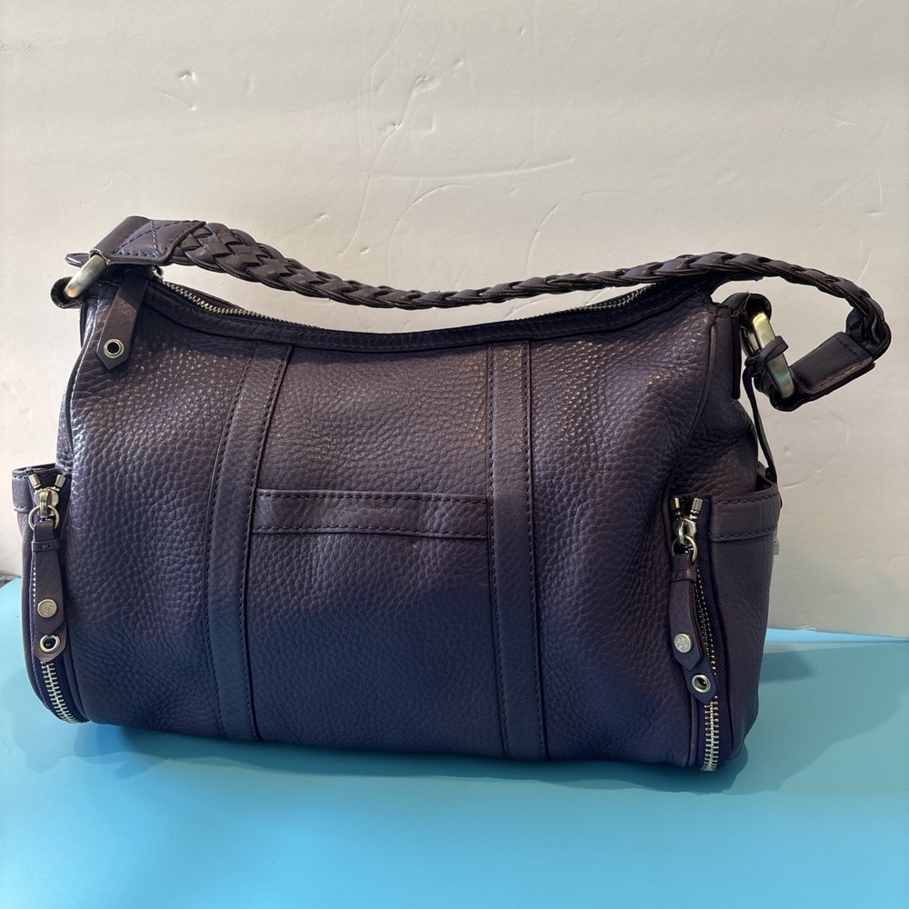 Cole Haan Purple Pebble Hobo Handbag Vintage